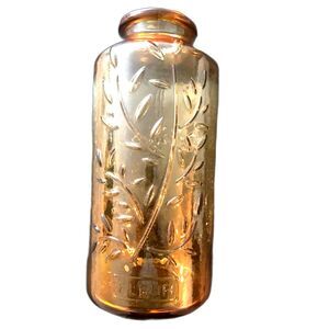 Amber Glass Jar Fleur